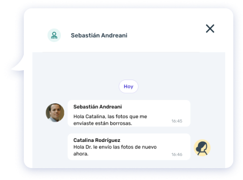 Vista mobile de Ondemand, mostrando la conversación a través del chat.
